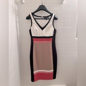 White House Black Market sleeveless dress. Multi colored. Size 6